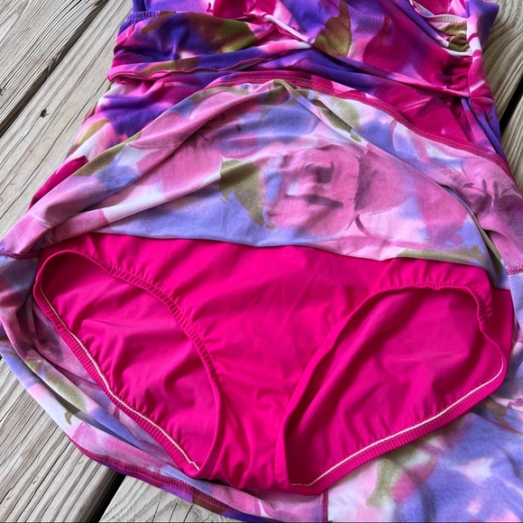 Catalina swim dress Suddenly Slim 8 - 10 pink purple - Picture 4 of 6